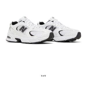 New Balance White and Black Athletic Shoes